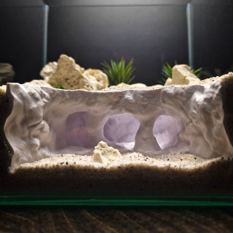 Aquarium Planet - 3D Printed Forked Cave Aquarium Reptile
