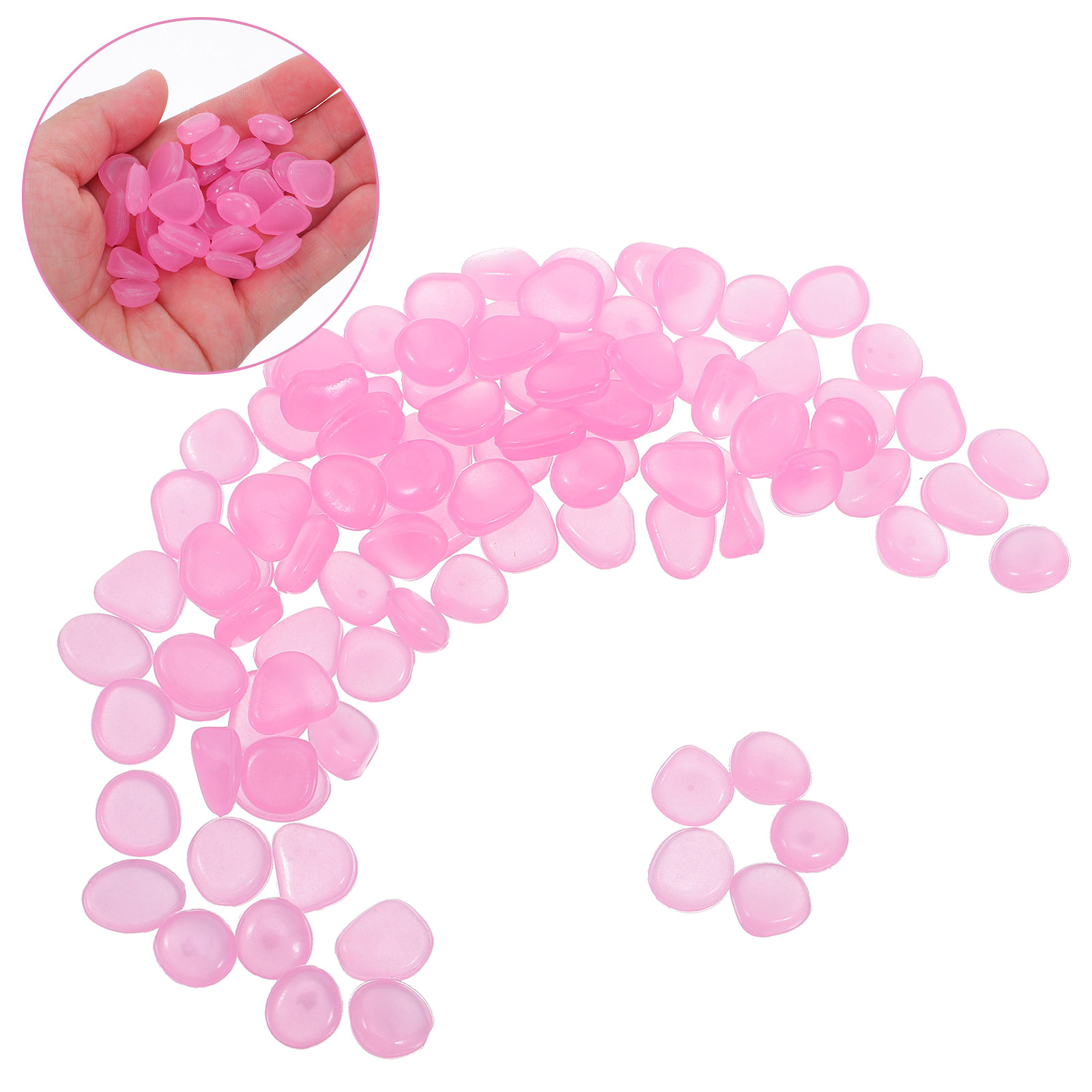 Aquarium Plant Violet - 400Pcs Glow-in-The-Dark Gravel Violet Resin Glow