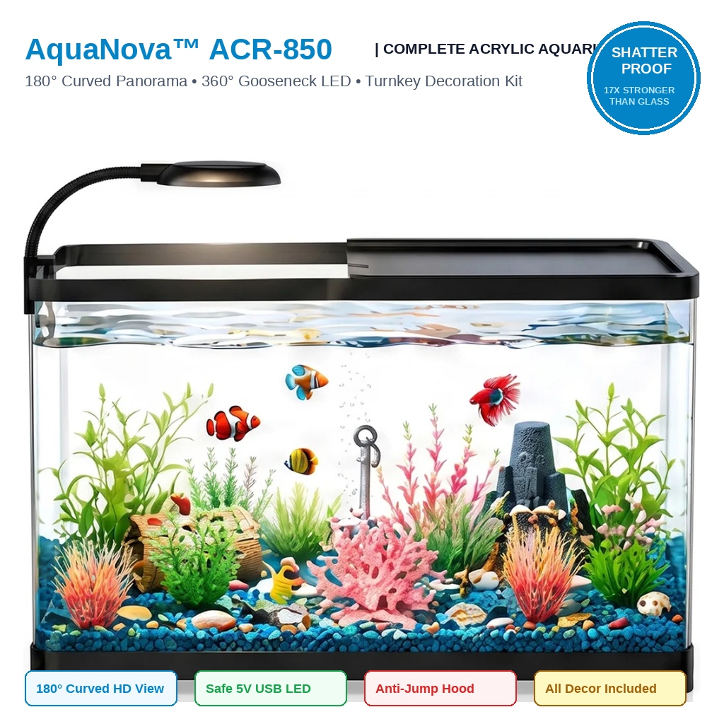Shatterproof Acrylic Desktop A - đánh giá và giá Planted Aquarium Starter Kit