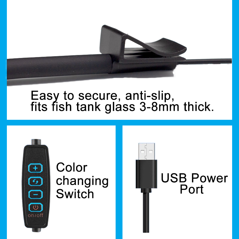 USB Aquarium LED Lamp Fish Tan - đánh giá và giá Aquarium Plant Iron