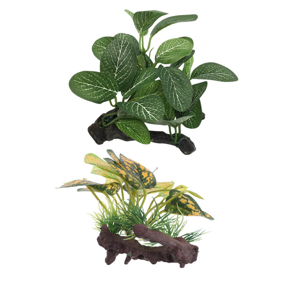 2Pcs Realistic Artificial Aqua - đánh giá và giá Planted Aquarium For Betta