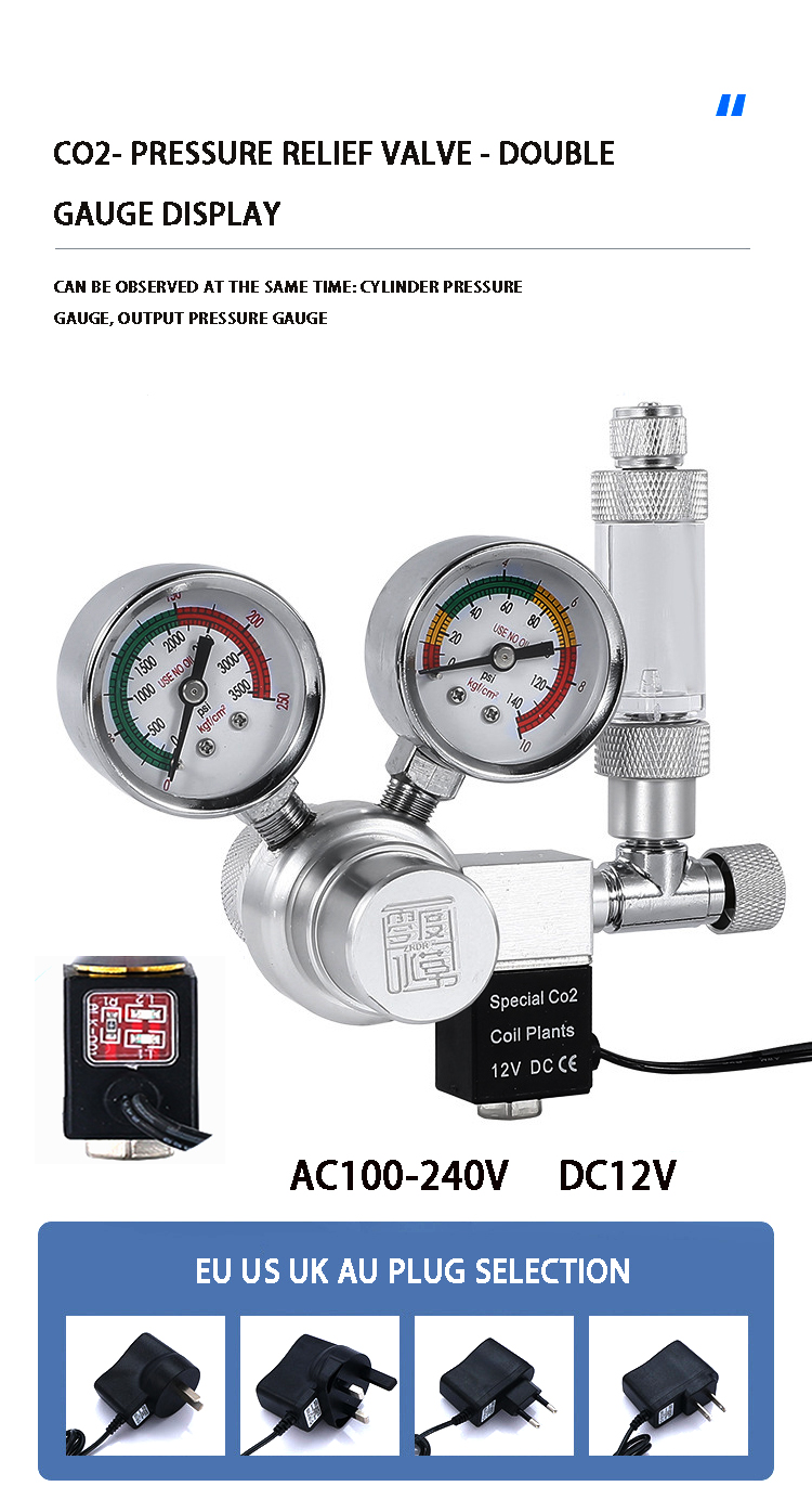 Aquarium CO2 regulator solenoi - đánh giá và giá Planted Aquarium Parameters
