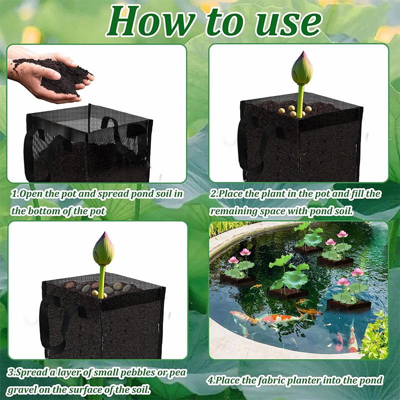 4 Pcs Black Mesh Pond Planting - đánh giá và giá Aquarium Planted