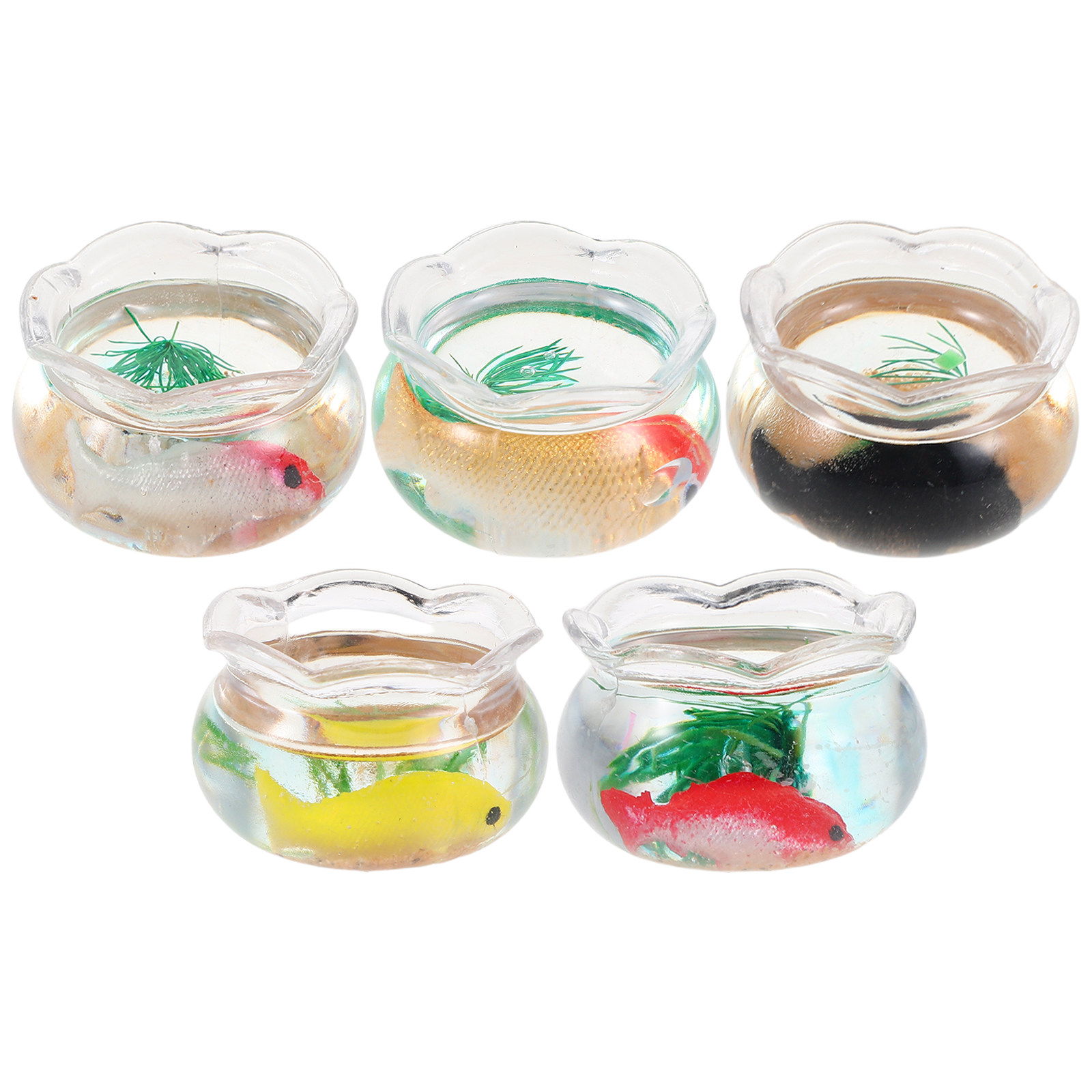 5Pcs Miniature Fish Bowl Small - đánh giá và giá Aquarium Planted